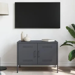 Tv-Meubels*vidaXL Tv-meubel 68x39x50,5 cm staal kleurig Antraciet