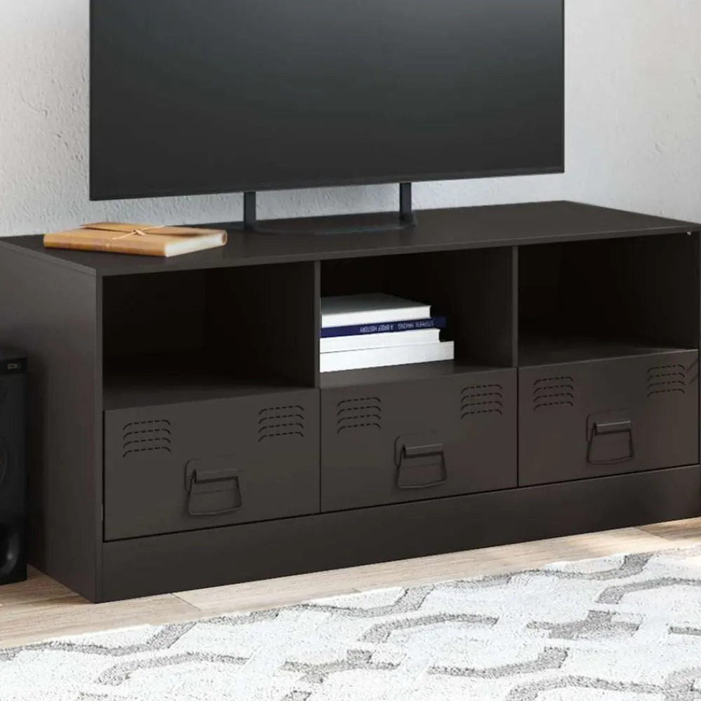 Tv-meubel 99x39x44 cm staal>vidaXL New