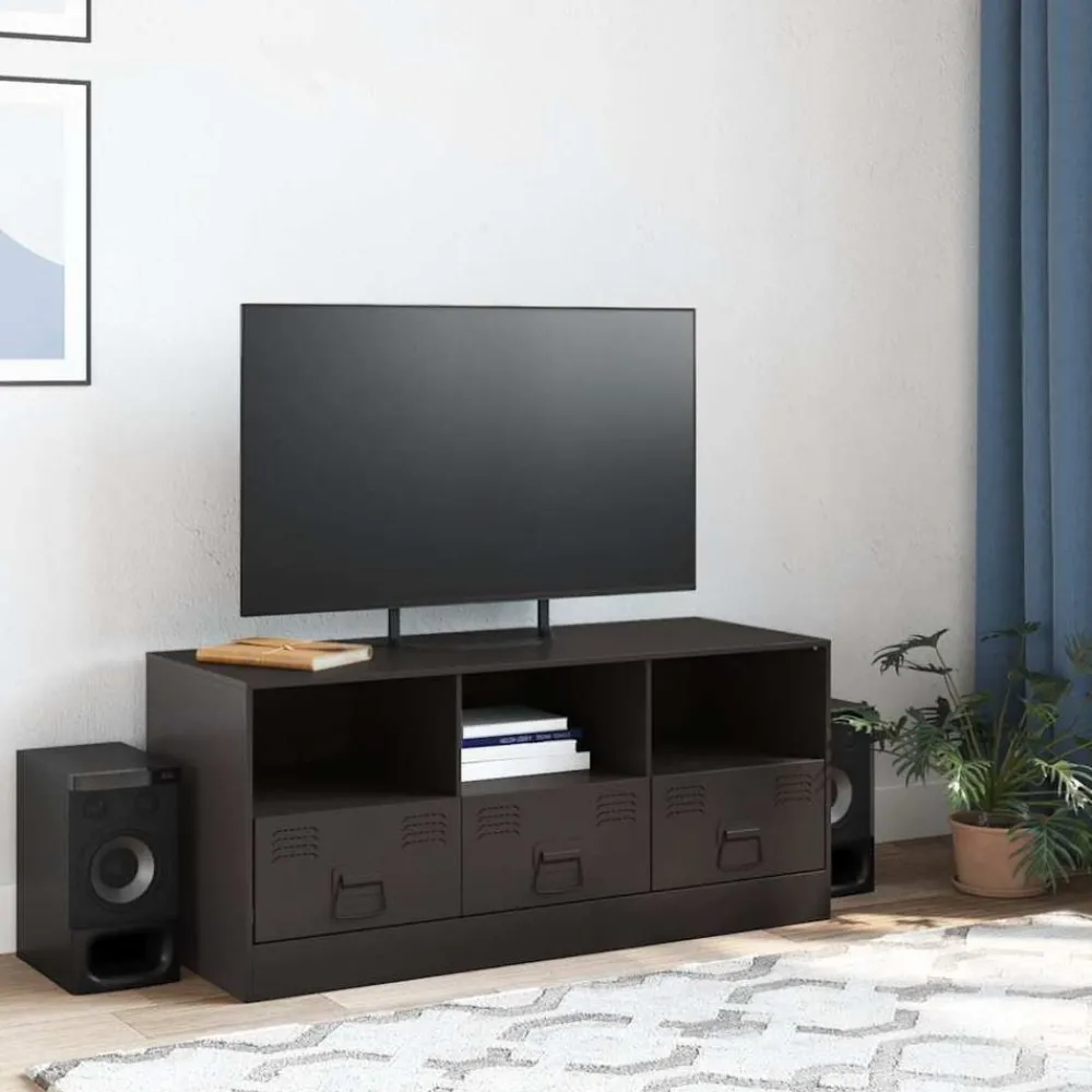 Tv-meubel 99x39x44 cm staal>vidaXL New