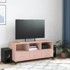 Tv-Meubels*vidaXL Tv-meubel 100,5x39x43,5 cm staal Roze