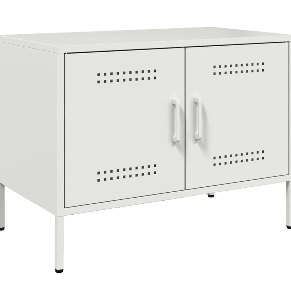 Tv-Meubels*vidaXL Tv-meubel 68x39x50,5 cm staal Wit