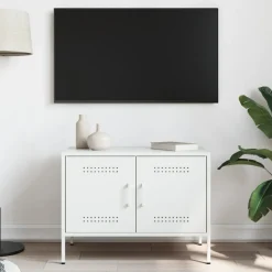 Tv-Meubels*vidaXL Tv-meubel 68x39x50,5 cm staal Wit