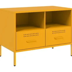 Tv-meubel 68x39x50,5 cm staal mosterd>vidaXL New