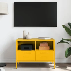 Tv-meubel 68x39x50,5 cm staal mosterd><noscript><img width=