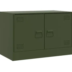 Tv-Meubels*vidaXL Tv-meubel 67x39x44 cm staal Olijfgroen