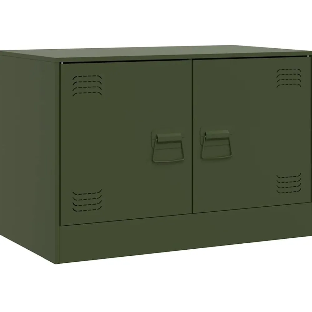 Tv-Meubels*vidaXL Tv-meubel 67x39x44 cm staal Olijfgroen
