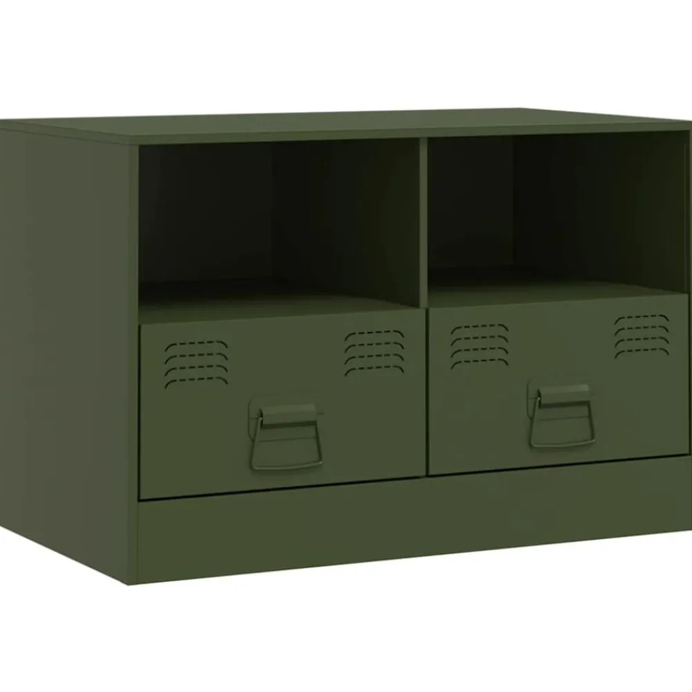 Tv-Meubels*vidaXL Tv-meubel 67x39x44 cm staal Olijfgroen
