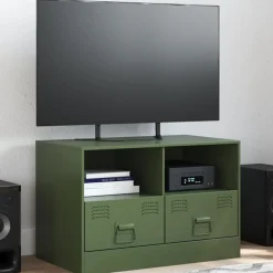 Tv-Meubels*vidaXL Tv-meubel 67x39x44 cm staal Olijfgroen