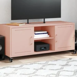 Tv-Meubels*vidaXL Tv-meubel 100,5x39x43,5 cm staal Roze