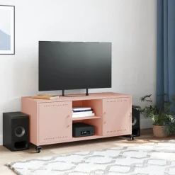 Tv-Meubels*vidaXL Tv-meubel 100,5x39x43,5 cm staal Roze