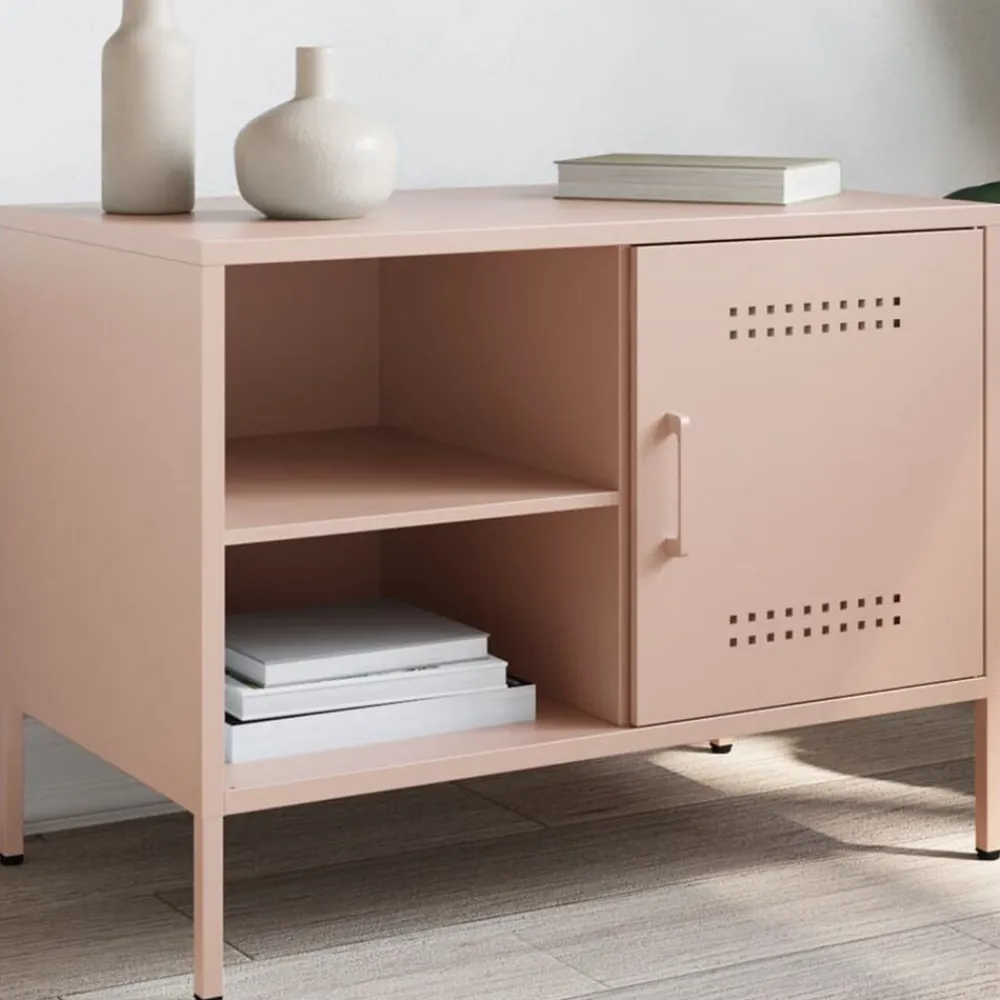Tv-Meubels*vidaXL Tv-meubel 68x39x50,5 cm staal Roze