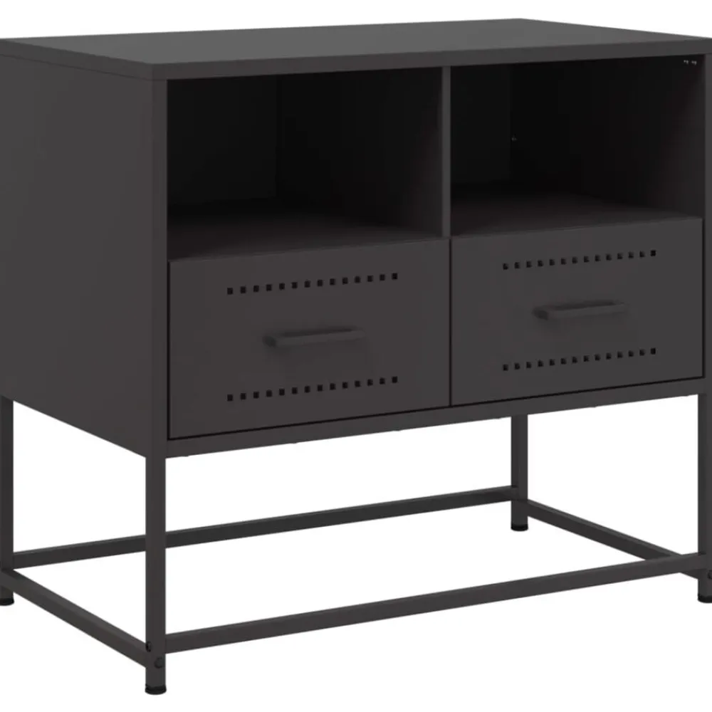 Tv-Meubels*vidaXL Tv-meubel 68x39x60,5 cm staal Zwart