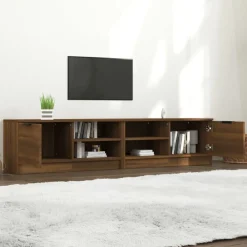 Tv-meubelen 2 st 80x35x36,5 cm bewerkt hout><noscript><img width=