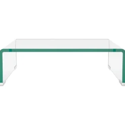 Tv-Meubels*vidaXL Tv-meubel/monitorverhoger transparant 40x25x11 cm glas Doorzichtig