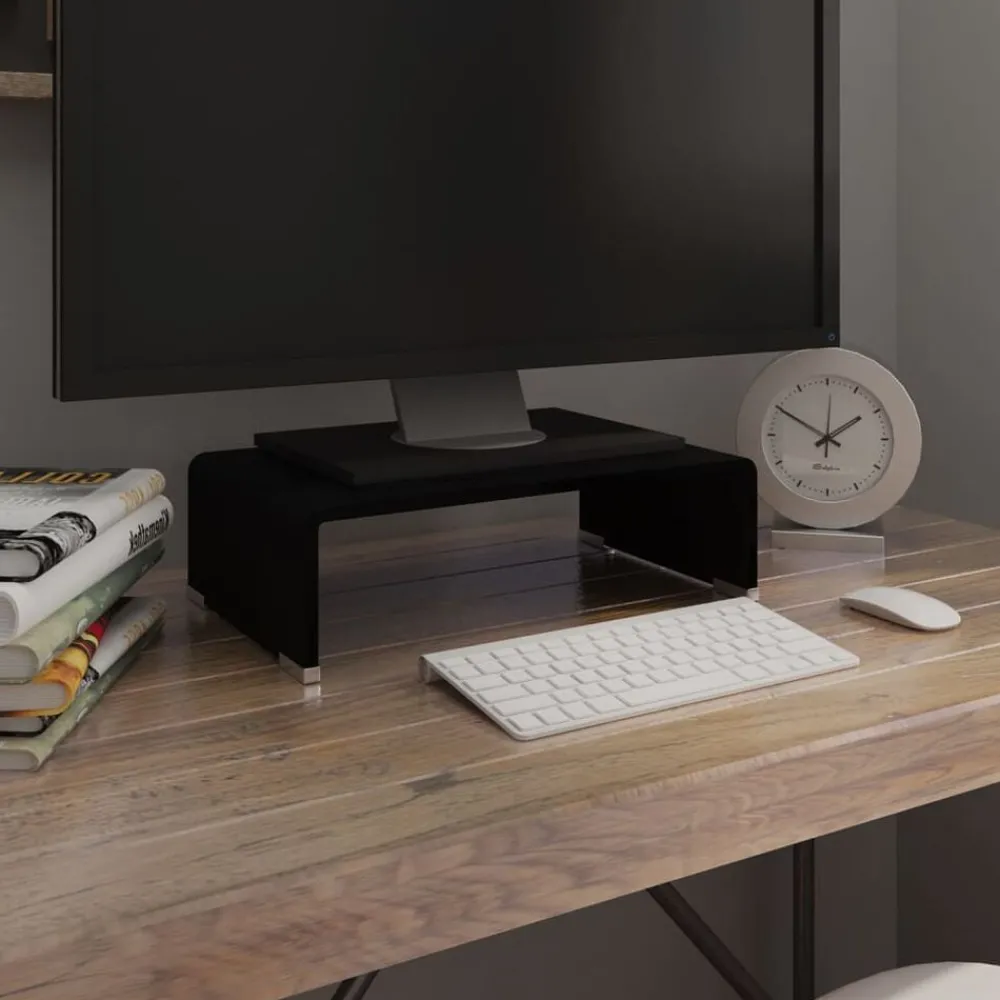 Tv-meubel/monitorverhoger 40x25x11 cm glas>vidaXL
