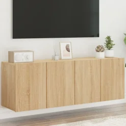 Tv-Meubels*vidaXL Tv-meubels 2 st wandgemonteerd 60x30x41 cm kleurig Sonoma eiken