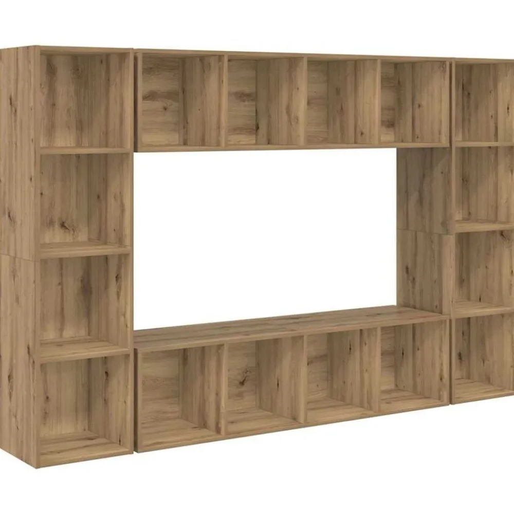 Tv-meubelset 4 pcs Bruin 37 x 37 x 142,5 cm Bewerkt hout>vidaXL Online