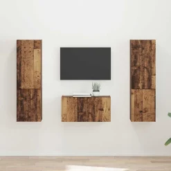 Tv-meubelset 5 pcs Bewerkt hout>vidaXL Outlet