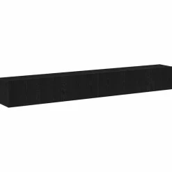 Tv-Meubels*vidaXL Tv-meubelset 3 pcs Zwart Eiken 80 x 30 x 30 cm Bewerkt hout