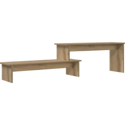 Tv-Meubels*vidaXL Tv-meubelset Artisan Eiken 180,5 x 30 x 43 cm Bewerkt hout artisanaal eikenkleurig