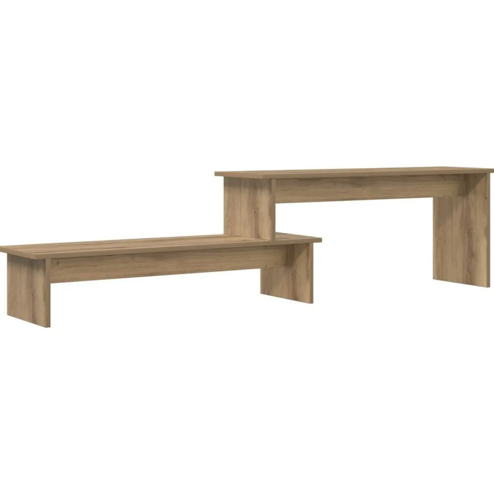 Tv-Meubels*vidaXL Tv-meubelset Artisan Eiken 180,5 x 30 x 43 cm Bewerkt hout artisanaal eikenkleurig