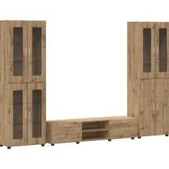 Meubelsets*vidaXL Tv-meubelset met lade FLORIN 3 pcs Artisan Eiken Bewerkt hout artisanaal eikenkleurig