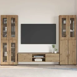 Meubelsets*vidaXL Tv-meubelset met lade FLORIN 3 pcs Artisan Eiken Bewerkt hout artisanaal eikenkleurig