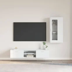 Tv-meubelset met lade met plank FLORIN 3 pcs Bewerkt hout>vidaXL Clearance