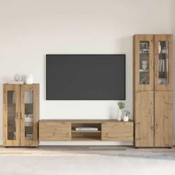 Tv-meubelset met lade FLORIN 3 pcs Artisan Eiken Bewerkt hout>vidaXL Best