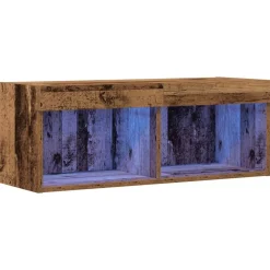 Tv-Meubels*vidaXL Tv-meubelset met LED 80 x 30 x 30 cm Bewerkt hout Oud hout