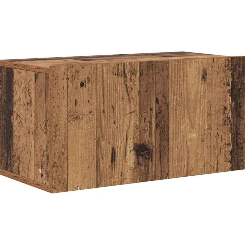 Tv-meubelset Wandgemonteerd Bruin 60 x 30 x 30 cm Bewerkt hout>vidaXL New