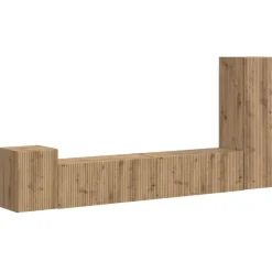Tv-meubelset Wandgemonteerd 3 pcs Artisan Eiken Bewerkt hout>vidaXL New