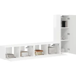 Tv-meubelset Wandgemonteerd 3 pcs Bewerkt hout><noscript><img width=