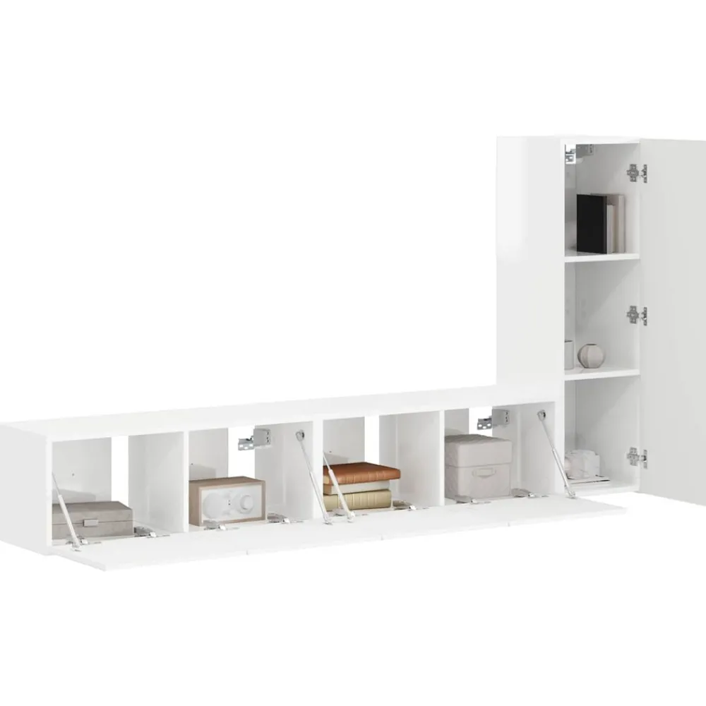 Tv-meubelset Wandgemonteerd 3 pcs Bewerkt hout>vidaXL Best