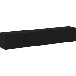 Tv-meubelset Wandgemonteerd 2 pcs Zwart Eiken Bewerkt hout>vidaXL Sale