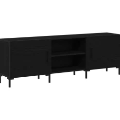 Tv-Meubels*vidaXL Tv-meubelset 150 x 30 x 50 cm Bewerkt hout Zwart eiken