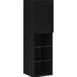Tv-Meubels*vidaXL Tv-meubelset 30,5 x 30 x 102 cm Bewerkt hout Zwart eiken