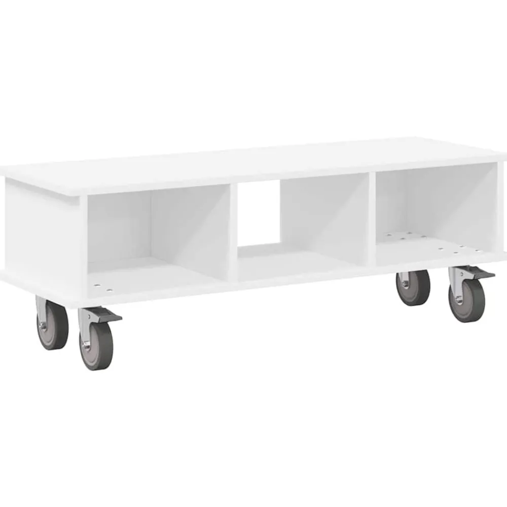 Tv-Meubels*vidaXL TV-standaard 100 x 35 x 35 cm Bewerkt hout Wit