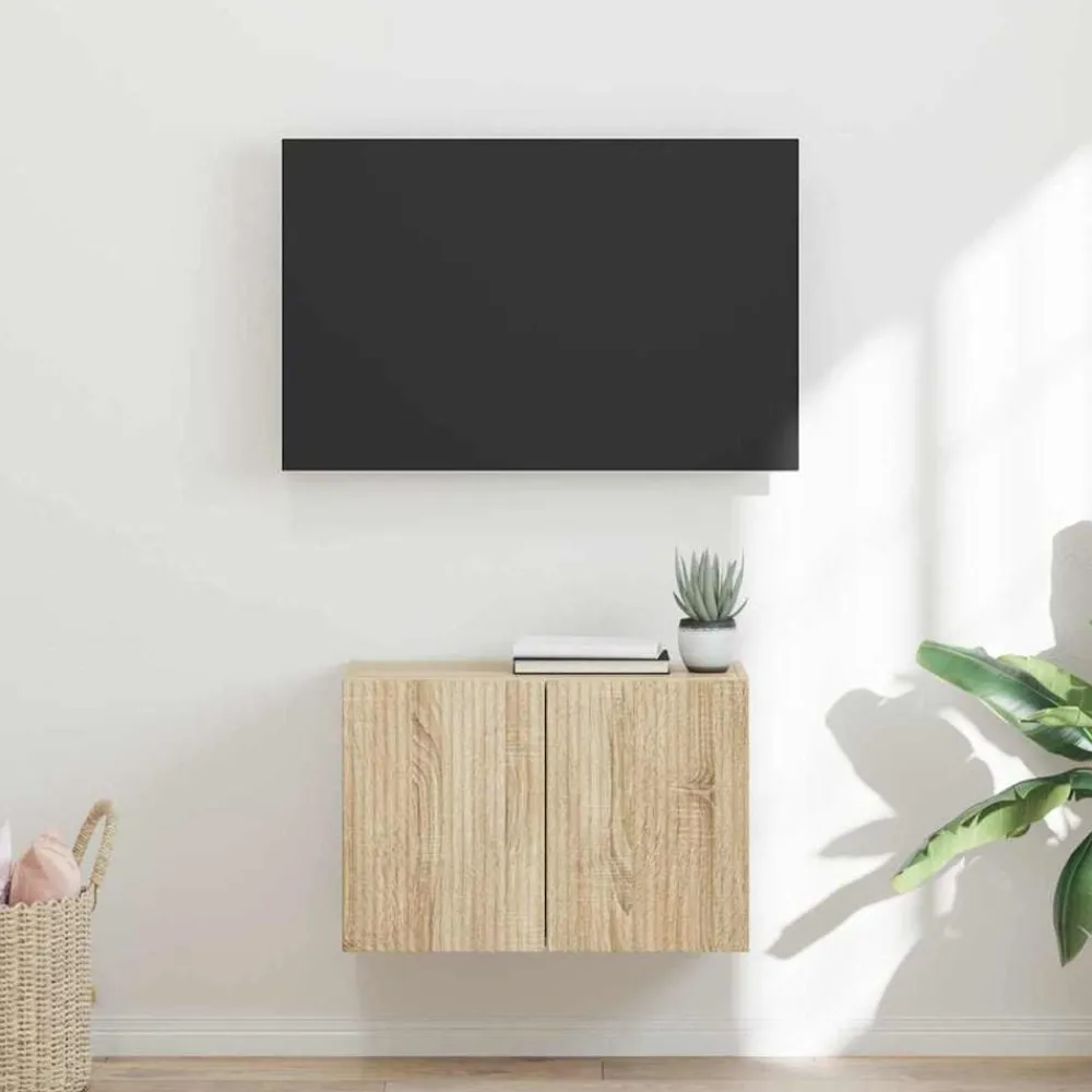 Tv-Meubels*vidaXL TV-wandkast 59,5 x 31 x 40 cm Bewerkt hout Sonoma eiken