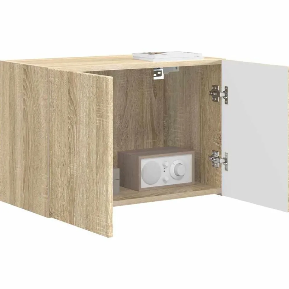 Tv-Meubels*vidaXL TV-wandkast 59,5 x 31 x 40 cm Bewerkt hout Sonoma eiken