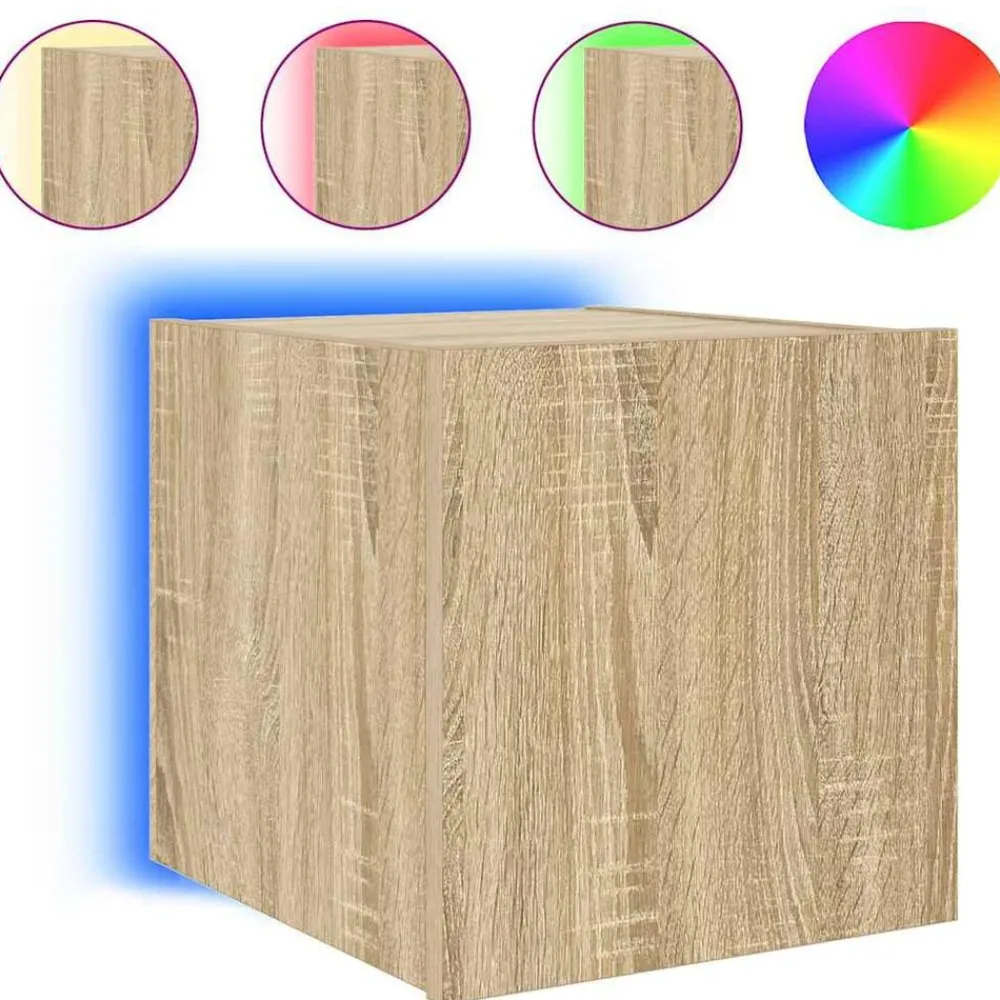 Tv-wandmeubel met LED-verlichting 30,5x35x30 cm>vidaXL Discount