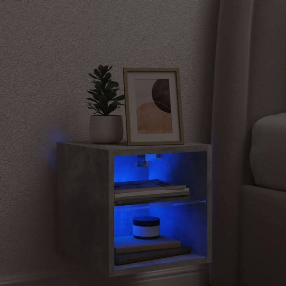 Tv-wandmeubel met LED-verlichting 30x28,5x30 cm>vidaXL Sale