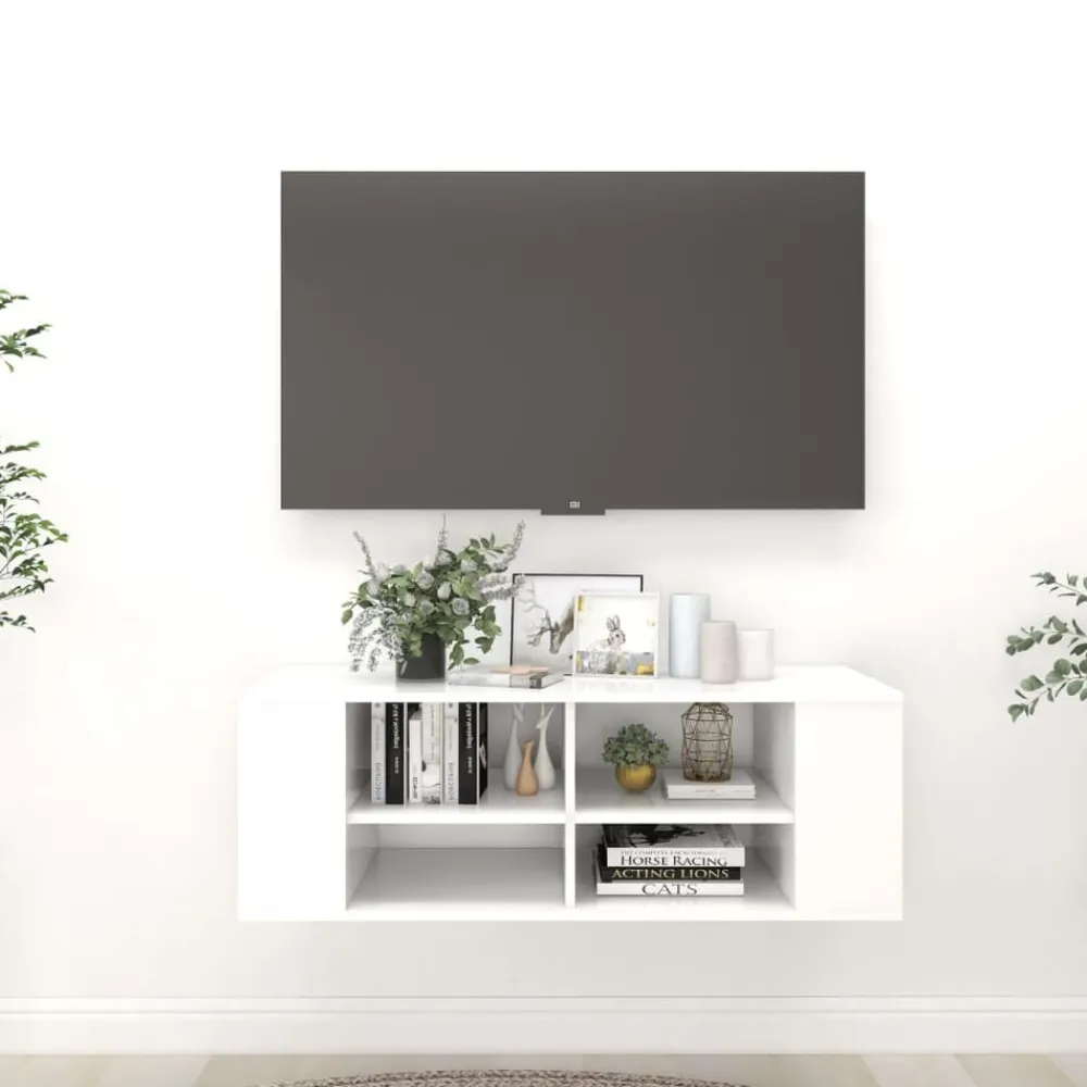 Tv-Meubels*vidaXL Tv-wandmeubel 102x35x35 cm bewerkt hout Wit