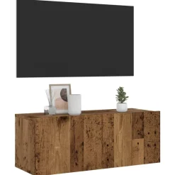Tv-wandmeubel 80x30x30 cm bewerkt hout kleurig>vidaXL Discount