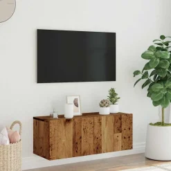 Tv-wandmeubel 80x30x30 cm bewerkt hout kleurig><noscript><img width=