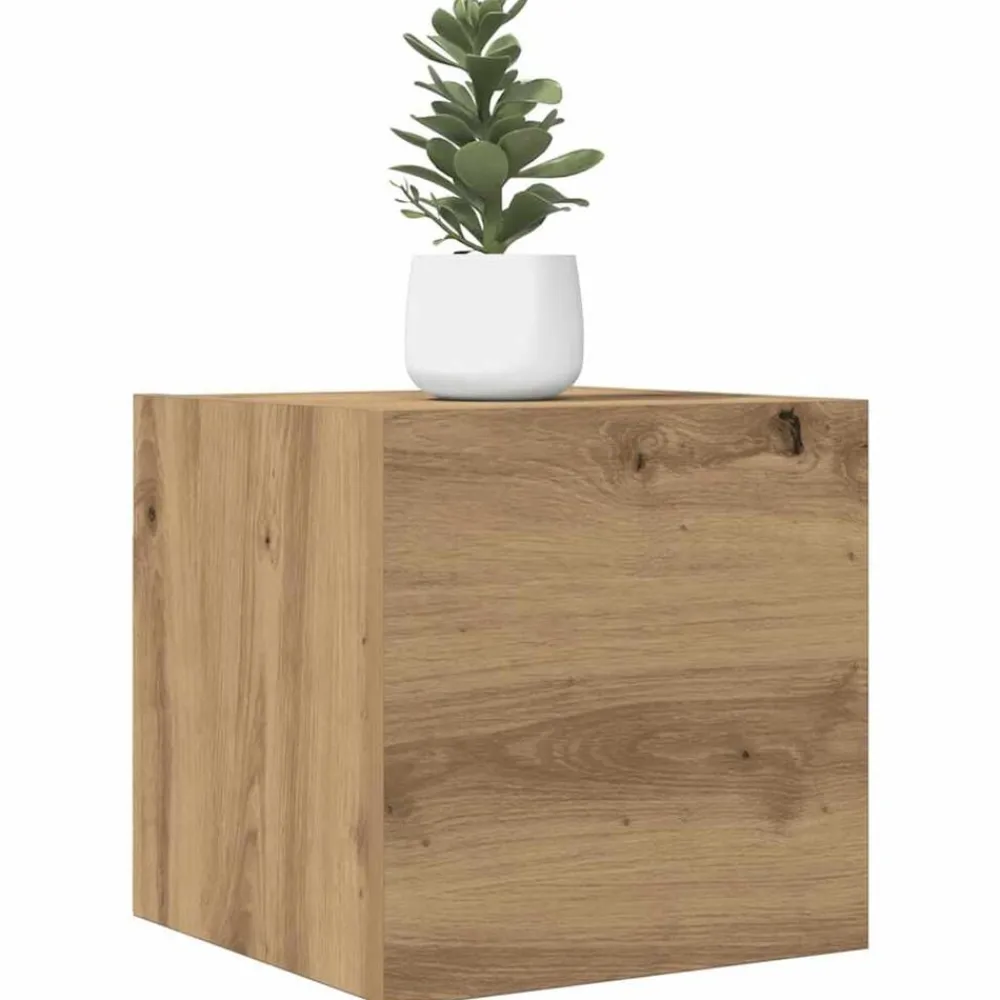Tv-Meubels*vidaXL Tv-wandmeubel 30,5x30x30 cm kleurig Artisanaal eiken