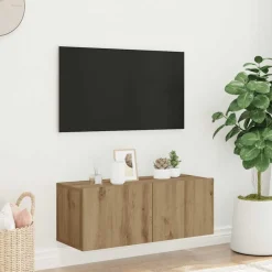 Tv-Meubels*vidaXL Tv-wandmeubel 80x30x30 cm bewerkt hout artisanaal eikenkleurig