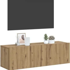 Tv-Meubels*vidaXL Tv-wandmeubel 80x30x30 cm bewerkt hout artisanaal eikenkleurig