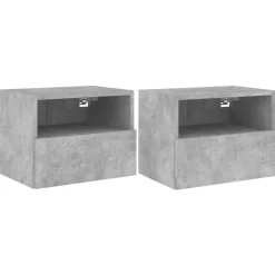 Tv-Meubels*vidaXL Tv-wandmeubels 2 st 40x30x30 cm bewerkt hout Betongrijs
