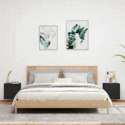 Tv-Meubels*vidaXL Tv-wandmeubels 2 st 40,5x30x40 cm bewerkt hout Zwart